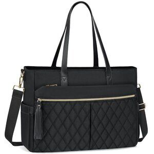 RAINSMORE Laptop Bag for Women 15.6" Tote w/ Insulated Pockets Large Handbag